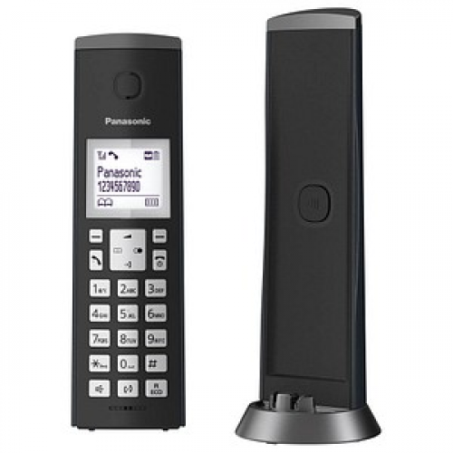 Panasonic KX-TGK220GB Schnurloses Telefon mit Anrufbeantworter schwarz-matt