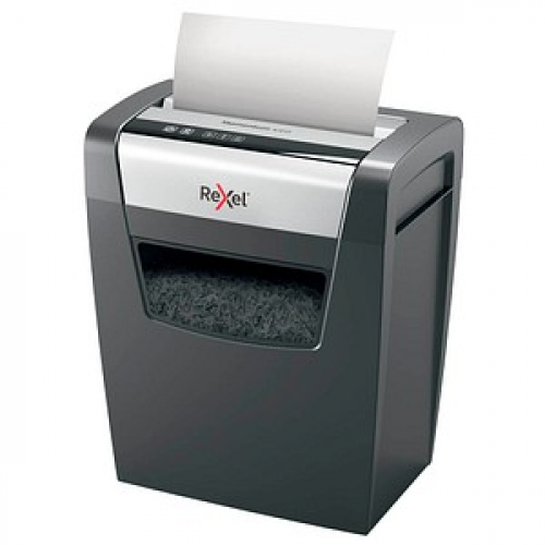 Rexel Momentum X410 Aktenvernichter mit Partikelschnitt P-4, 4 x 28 mm, bis 10 Blatt, schwarz