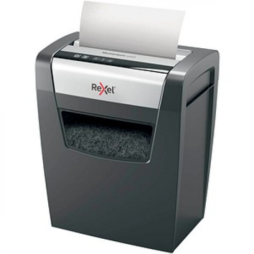 Rexel Momentum X312 Aktenvernichter mit Partikelschnitt P-3, 5 x 42 mm, bis 12 Blatt, schwarz