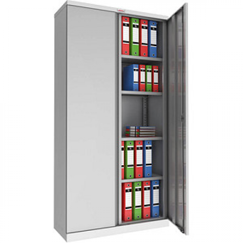 phoenix Stahlschrank SCL1891GGK grau 91,5 x 37,0 x 183,0 cm, zerlegt