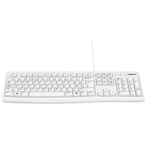 Logitech Keyboard K120 Tastatur kabelgebunden weiß