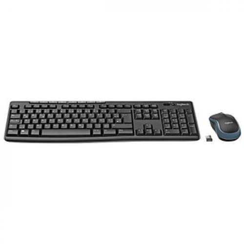 Logitech MK270 Tastatur-Maus-Set kabellos schwarz, grau