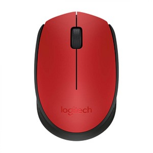 Logitech M171 Maus kabellos schwarz, rot