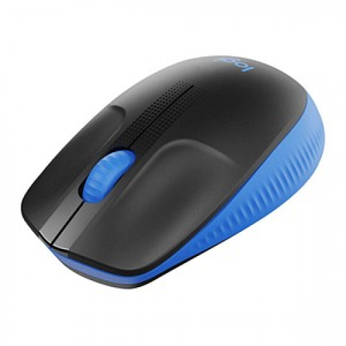 Logitech M190 Maus kabellos schwarz, blau