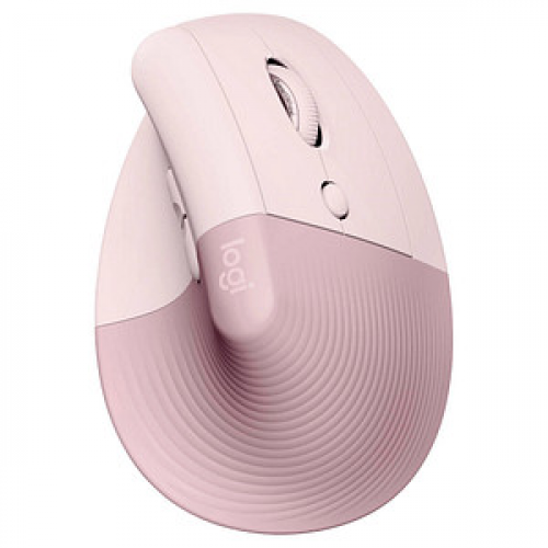 Logitech Lift Maus ergonomisch kabellos rosa