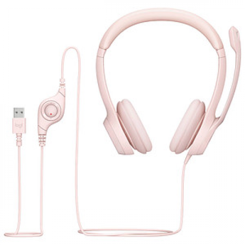 Logitech H390 USB-Headset rosa