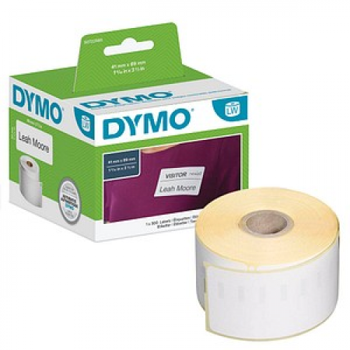 DYMO Etikettenrolle für Etikettendrucker S0722560 weiß, 41,0 x 89,0 mm, 1 x 300 Etiketten