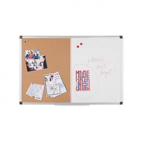 Bi-Office Whiteboard-Pinnwand MAYA KOMBI 90,0 x 60,0 cm Kork braun