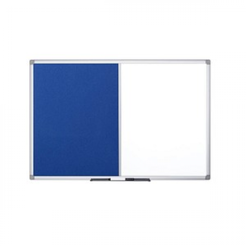 Bi-Office Whiteboard-Pinnwand MAYA KOMBI 120,0 x 90,0 cm Textil blau