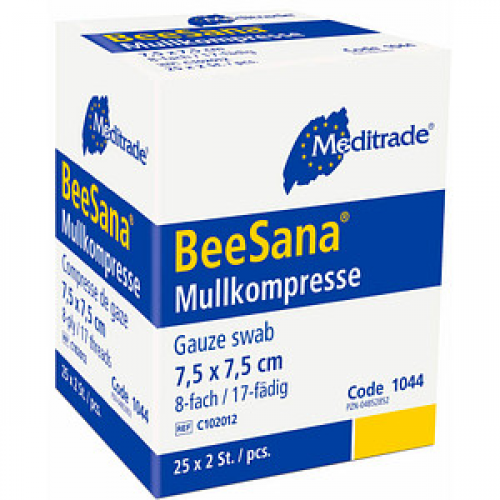 Meditrade® Mull-Kompressen BeeSana® 1044 weiß 7,5 x 7,5 cm, 50 St.