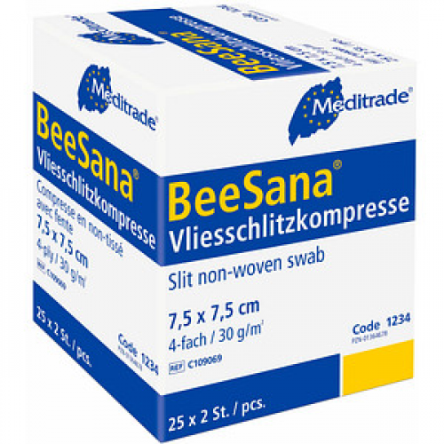 Meditrade® Vlies-Kompressen BeeSana® 1243 weiß 7,5 x 7,5 cm, 50 St.