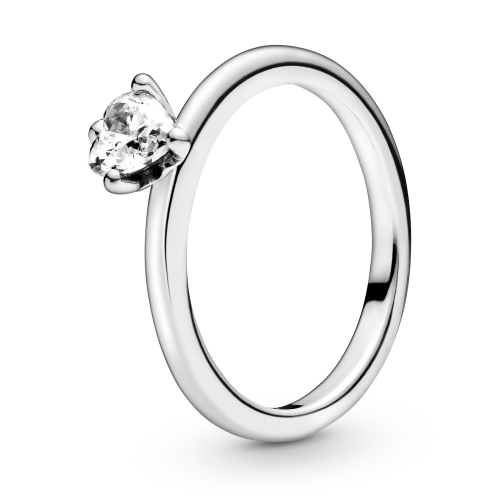 Pandora 198691C01 Silberring für Damen Clear Herz Solitär