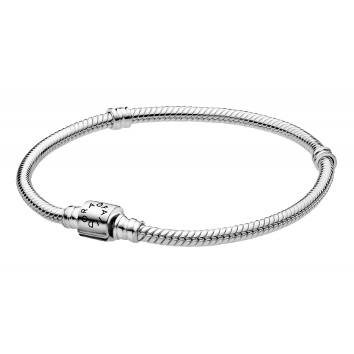 Pandora 598816C00 Silber Damen-Armband Schlangenkette Moments Barrel Clasp