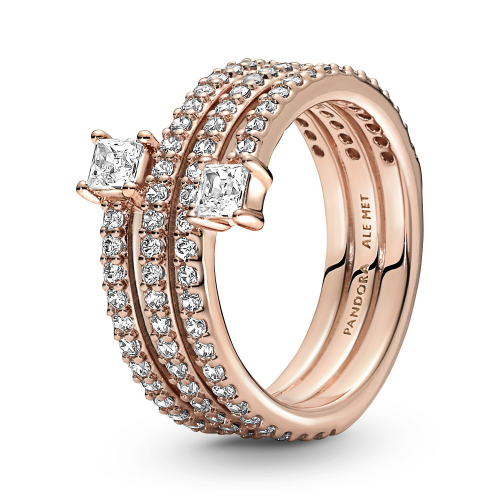 Pandora 180051C01 Damenring Dreifache Spirale Roségoldfarben