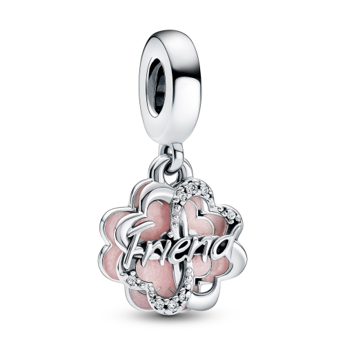 Pandora 792245C01 Charm-Anhänger Vierblättriges Kleeblatt Freundschaft