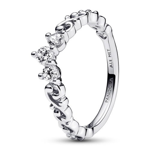 Pandora 192232C01 Silberring für Damen Edle Tiara mit Wirbel