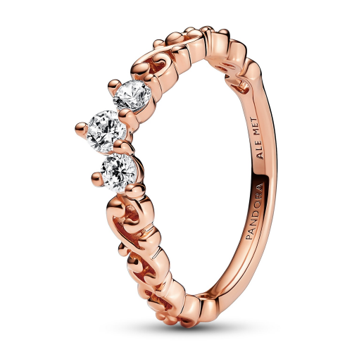 Pandora 182232C01 Damen-Ring Edle Tiara mit Wirbel Roségoldfarben