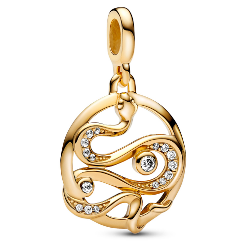 Pandora 762301C01 Anhänger Pavé Schlange Goldfarben