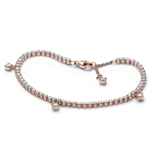 Pandora 582401C01 Damen-Armband Funkelnde Tropfen Roségoldfarben