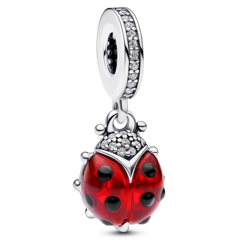 Pandora 792571C01 Charm-Anhänger Roter Marienkäfer