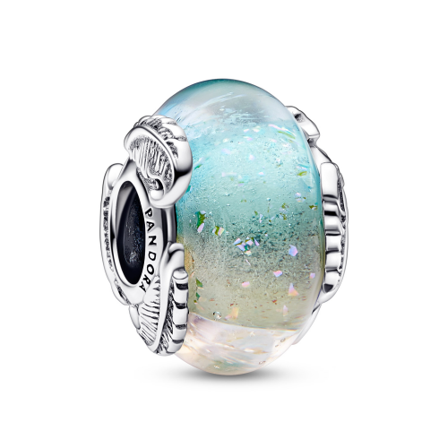 Pandora 792577C00 Silber Charm Regenbogenfarben Muranoglas mit Federn