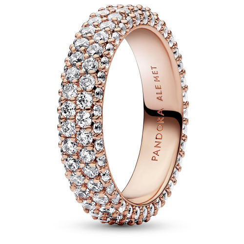 Pandora 182629C01 Ring für Damen Zeitloses Pavé Roségoldfarben