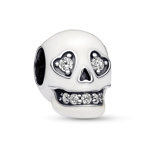 Pandora 792811C01 Bead-Charm Silber Leuchtender Totenkopf