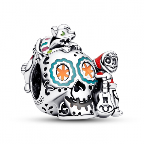 Pandora 792817C01 Bead-Charm Disney Pixar Coco Miguel & Dante Totenkopf