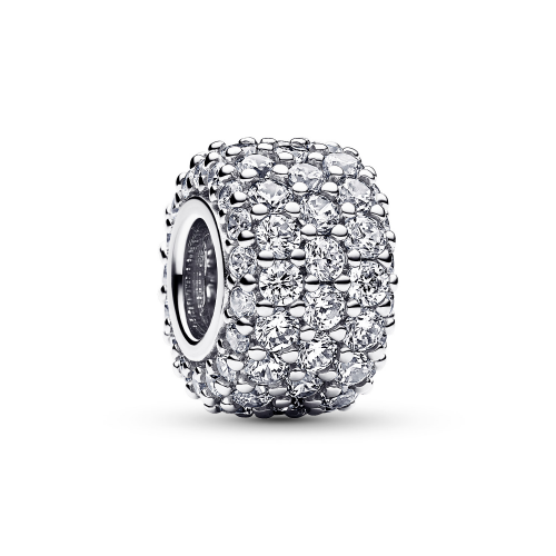 Pandora 792820C01 Charm Funkelndes Pavé Dreireihig Silber