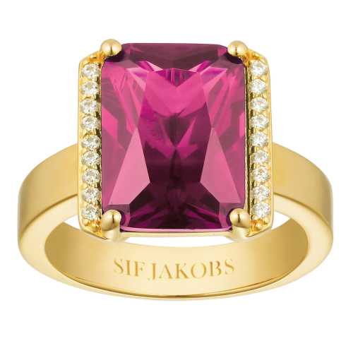 Sif Jakobs Jewellery SJ-R42267-PKCZ-YG Damen-Ring Roccanova Altro Grande Goldfarben Pink