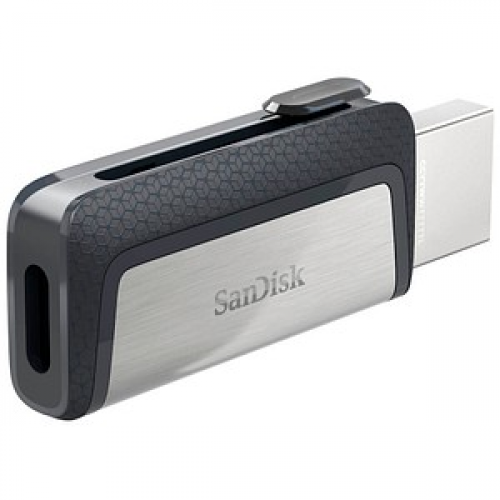 SanDisk USB-Stick Ultra Dual Drive USB Type-C silber, grau 64 GB