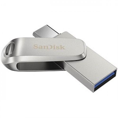 SanDisk USB-Stick Ultra Dual Drive Luxe Type-C silber 64 GB