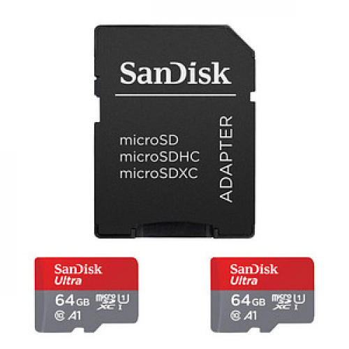 2 SanDisk Speicherkarten microSDXC Ultra 64 GB