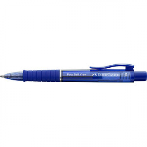 FABER-CASTELL Kugelschreiber Poly Ball View blau Schreibfarbe blau, 1 St.