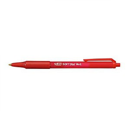 BIC Kugelschreiber SOFT Feel rot Schreibfarbe rot, 12 St.