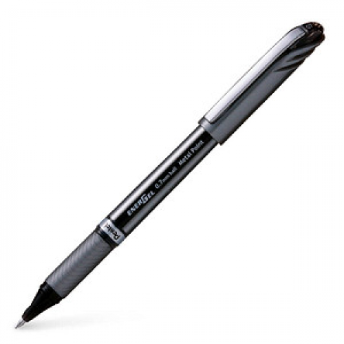 Pentel ENERGEL BL27 Gelschreiber schwarz/silber 0,35 mm, Schreibfarbe: schwarz, 1 St.