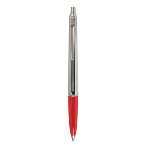 BALLOGRAF® Kugelschreiber Epoca Chrome rot Schreibfarbe blau, 1 St.