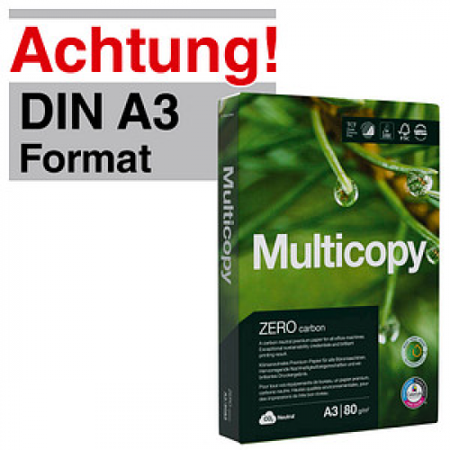 Multicopy Kopierpapier Zero DIN A3 80 g/qm 500 Blatt