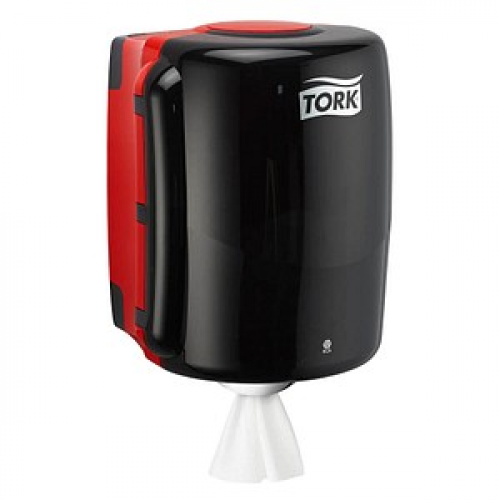 TORK Putztuchspender Performance W2 653008 schwarz, rot Kunststoff