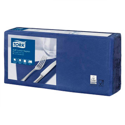 TORK Servietten Soft dunkelblau 3-lagig 32,6 x 33,0 cm, 150 St.