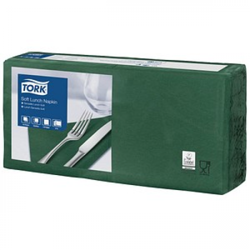 TORK Servietten Soft dunkelgrün 3-lagig 16,3 x 16,5 cm 150 St.