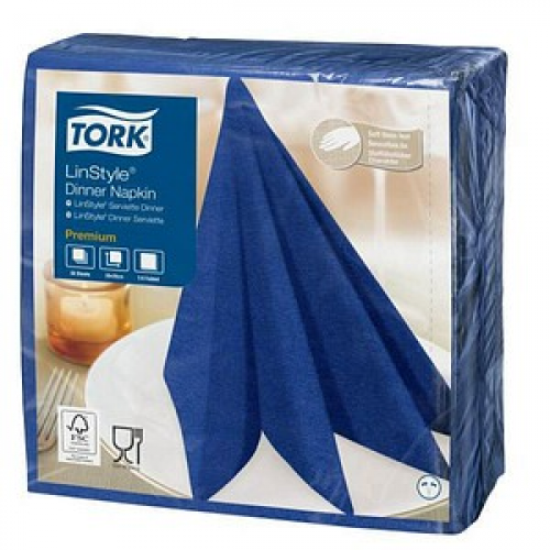 TORK Servietten LinStyle® Premium mitternachtsblau 1-lagig 19,5 x 19,5 cm 50 St.