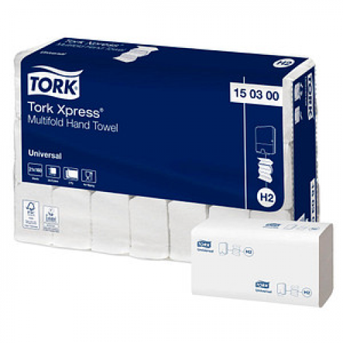 TORK Papierhandtücher 150300 H2 Universal Interfold-Falzung 2-lagig 3.360 Tücher