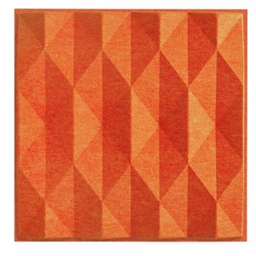 silentec Akustikpaneel Decke polySONIC® fr 3D Prisma 423895, rot 62,0 x 62,0 cm