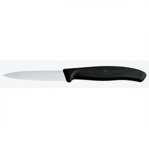 VICTORINOX Gemüsemesser Swiss Classic silber, schwarz glänzend, Klinge: 8,0 cm