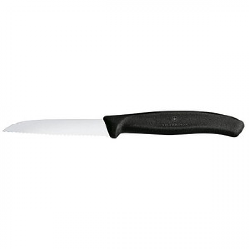 VICTORINOX Kochmesser silber, schwarz glänzend, poliert, Klinge: 8,0 cm