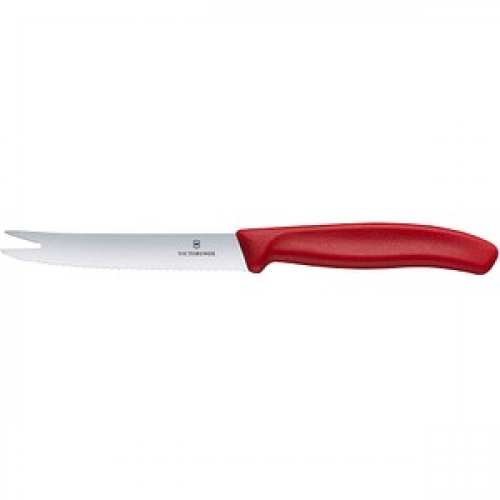 VICTORINOX Wurstmesser Swiss Classic silber, rot, Klinge: 11,0 cm