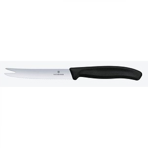 VICTORINOX Wurstmesser Swiss Classic silber, schwarz, Klinge: 11,0 cm