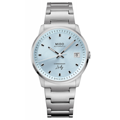 Mido M021.207.11.041.00 Damenuhr Automatik Commander Lady Hellblau