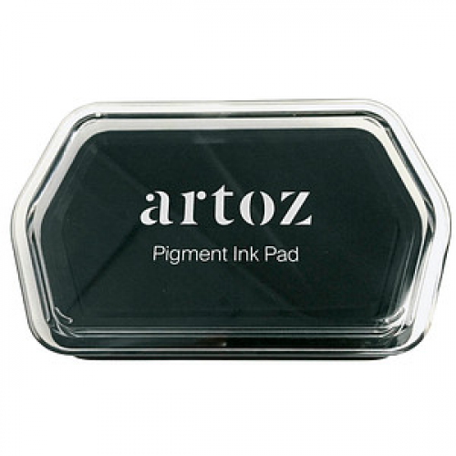 artoz Stempelkissen Pigment Ink Pad schwarz 9,0 x 6,0 cm